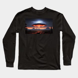 Flying Saucer UFO Sighting Long Sleeve T-Shirt